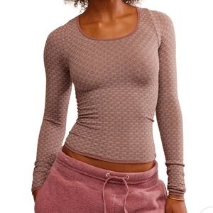 Free People Love Letter Long Sleeve in Chocolate